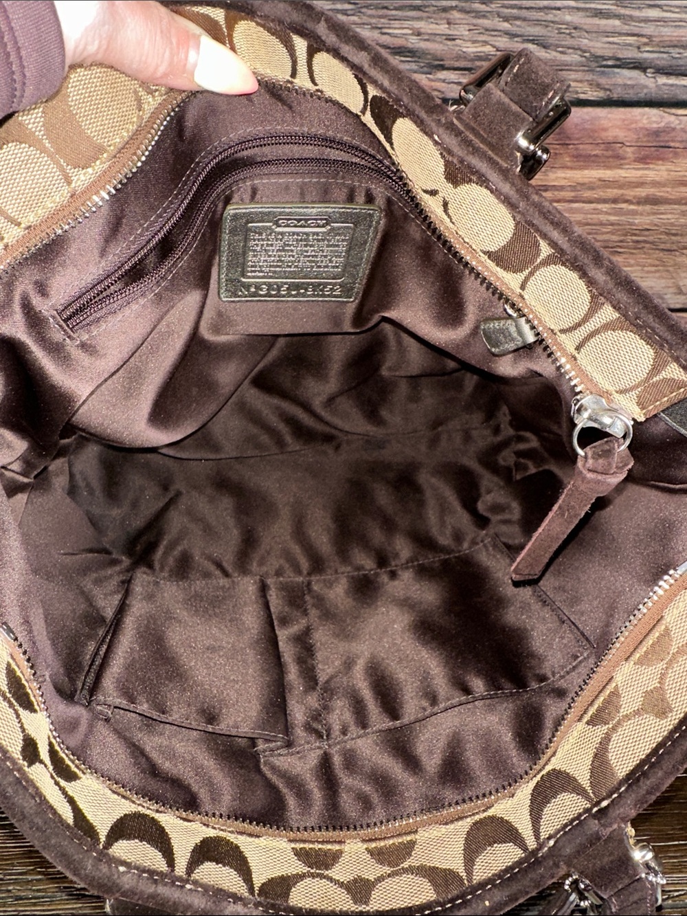 Coach Beaded Signature Gallery Tote Bag, - Picture 8 of 11